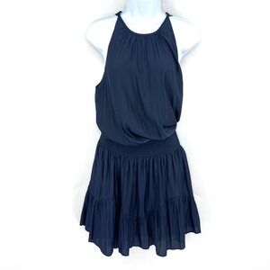 Ramy Brook Smocked Waist Tiered Ruffle Mini Dress size L